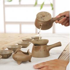 整套功夫茶具粗陶茶具套装景德镇手绘陶瓷泡茶器茶壶盖碗茶杯特价