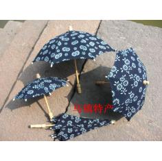 乌镇特产特色蓝印花布小雨伞工艺品伞小花伞旅游纪念品遮阳伞特价