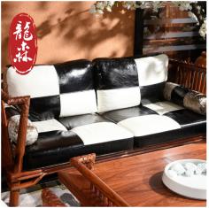 龙森现代新中式红木沙发 刺猬紫檀实木沙发组合 客厅古典雕花家具