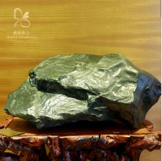 西钻新疆和田玉碧玉纯天然籽料摆件玉石重器原石收藏保价附证书