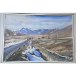 吴济民---西藏雪景系列1，水彩写生，室内装饰画精品 挂画 ，画家真迹