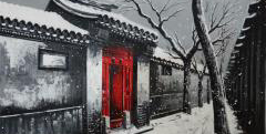 北京胡同油画 (28)