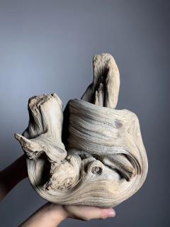 《极品》太行崖柏骨料扭曲坨坨，很完整，纹理漂亮，特别形象，重9斤