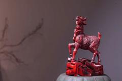 【喜气洋洋】印度小叶紫檀 一木手工雕 