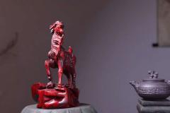 【喜气洋洋】印度小叶紫檀 一木手工雕 