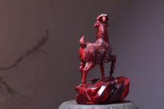 【喜气洋洋】印度小叶紫檀 一木手工雕 