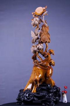 （一路连升）名师作品！极品小叶桢楠 爆满水波 镂空设计 造型一流 动态逼真 雕工细腻 栩栩如生 ！长46 宽30 高108重34斤