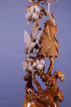  （一路连升）名师作品！极品小叶桢楠 爆满水波 镂空设计 造型一流 动态逼真 雕工细腻 栩栩如生 ！长46 宽30 高108重34斤