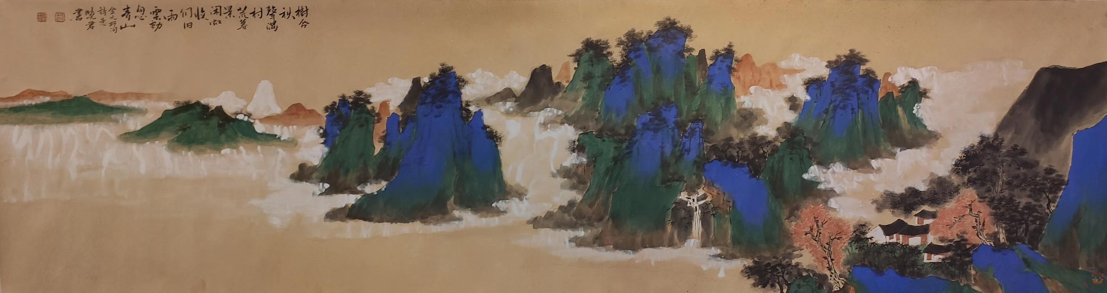 孙晓君：中国美术家协会会员、中国山水间协会会员、绘画颜料采用敦煌矿物质颜料石青石绿云母、和敦煌笔画一样千年不褪色、称之为“行走的壁画”