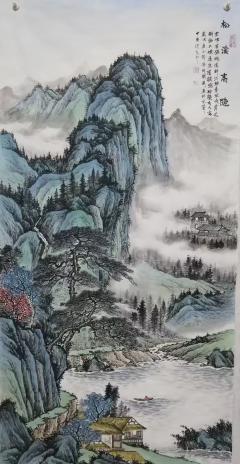 黄开前老师精品山水 136*68cm 带合影视频收藏证书 现有作品