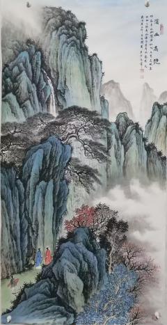 黄开前老师精品山水 136*68cm 带合影视频收藏证书 现有作品