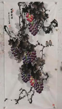 韩宗华，精品葡萄，138x68cm