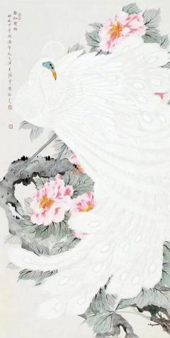 马瑞涛四尺整张，没骨花鸟