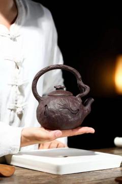 老紫泥 龙供提梁