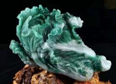 品种：巴西翡翠玉、大摆件 题材：百财 尺寸：34/39/24厘米 重：21斤