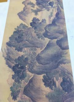 湖山春暖，6米长卷，绢本设色彩印版画，自制收藏品
