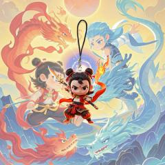 藕饼cp挂件哪吒2魔童闹海卡通动漫高颜值手机链哪吒敖丙书包挂饰 ，6种款式，20件起批  敖丙,哪吒,哪吒热门款,哪吒风火轮款,哪吒飘带款,哪吒背包款等6款。