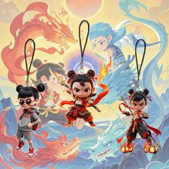 藕饼cp挂件哪吒2魔童闹海卡通动漫高颜值手机链哪吒敖丙书包挂饰 ，6种款式，20件起批  敖丙,哪吒,哪吒热门款,哪吒风火轮款,哪吒飘带款,哪吒背包款等6款。