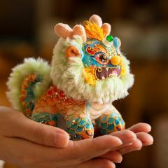 刺绣手工diy材料包中国风立体布艺玩偶水麒麟香囊挂件平安符礼物