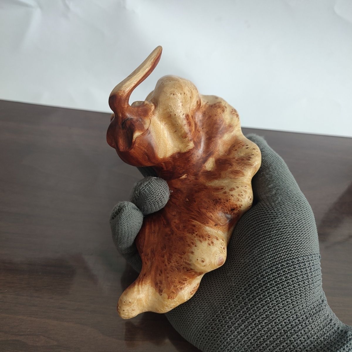 超级极品手工雕刻火琉璃木简约新款芝麻点大福豆文玩摆件手把件