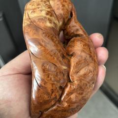 大叶麻梨疙瘩－火琉璃爆满花安居乐业,蜗牛手把件摆件精雕手工雕刻