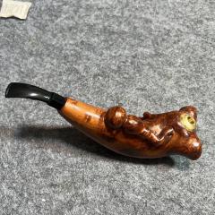 北镇陈化高档火琉璃(精品烟斗)崔大师纯手工雕刻葫芦高级