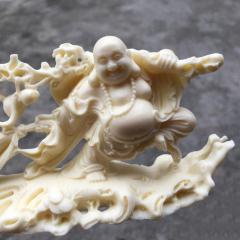 象牙果拉袋弥勒佛金玉满堂笑佛居家风水摆件布袋和尚佛车内摆件