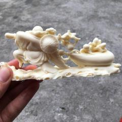 象牙果拉袋弥勒佛金玉满堂笑佛居家风水摆件布袋和尚佛车内摆件