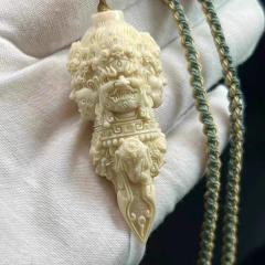猛犸象牙金刚杵降魔杵吊坠手工雕刻男女挂件配饰挂坠挂饰手把件
