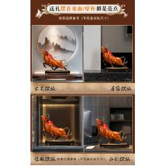 礼之源牛势冲天铜牛摆件客厅玄关书房办公室装饰乔迁开业礼品高档