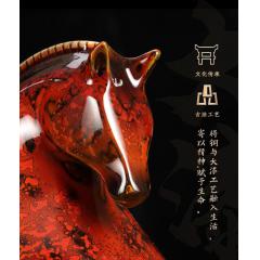 礼之源马到成功铜马摆件客厅酒柜书房办公桌装饰商务开业乔迁礼品