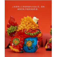 摆件一对桌面交趾家居招财醒狮玄关客厅创意装饰礼物礼品国潮狮子