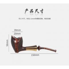 ERLIAO进口石楠木郁金香长柄烟斗德国坎伯兰烟嘴老式斗锅斗客礼品